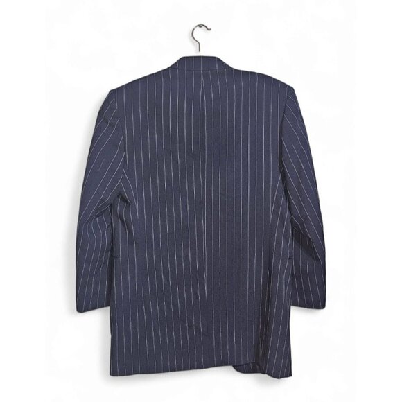 John Rafael dark blue pin stripe blazer size 40R blazer - Picture 3 of 9